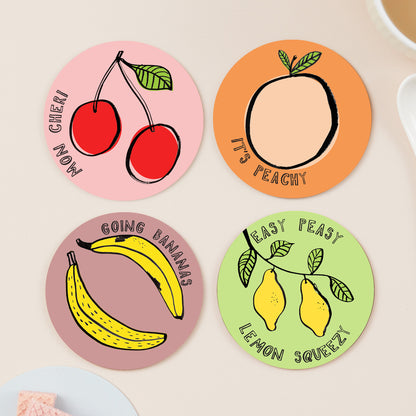 Say it with Fruit Set Of Four Coasters