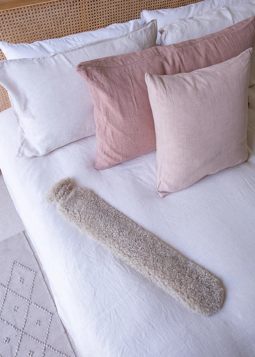 Sheepskin Extra Long Hot Water Bottle – Natural Oatmeal