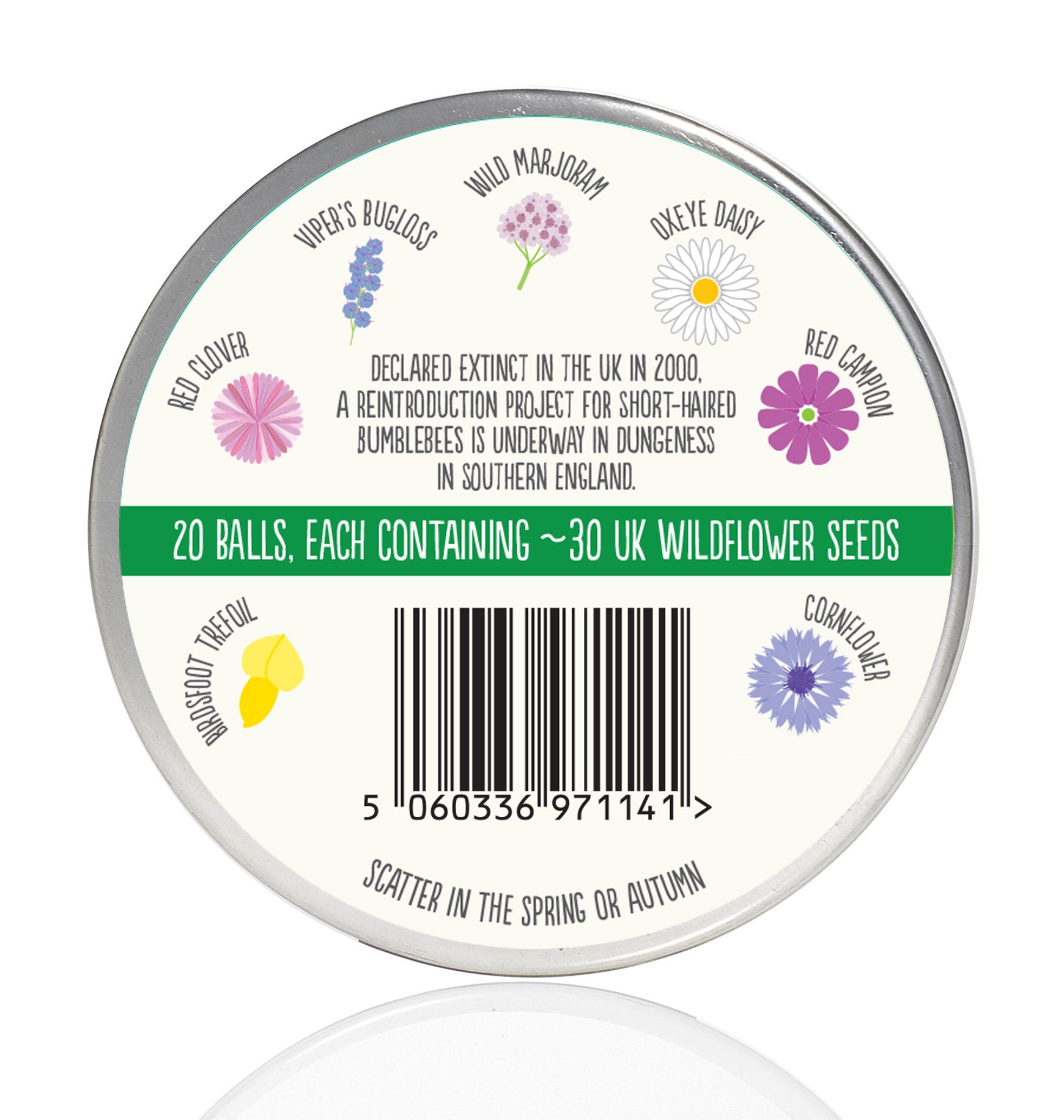 Short-Haired Bumblebee Mix Seed Tin