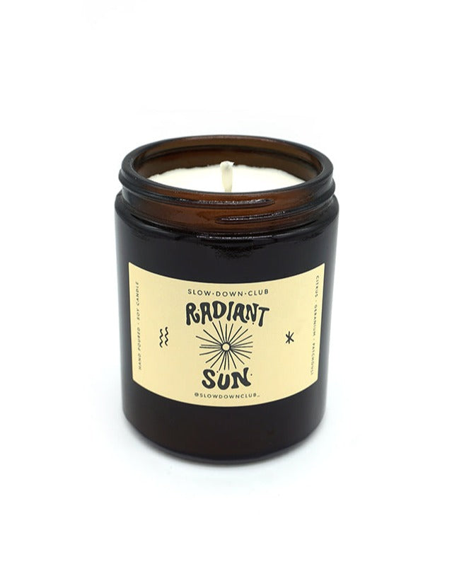 Radiant Sun Soy Candle in Citrus, Geranium & Patchouli