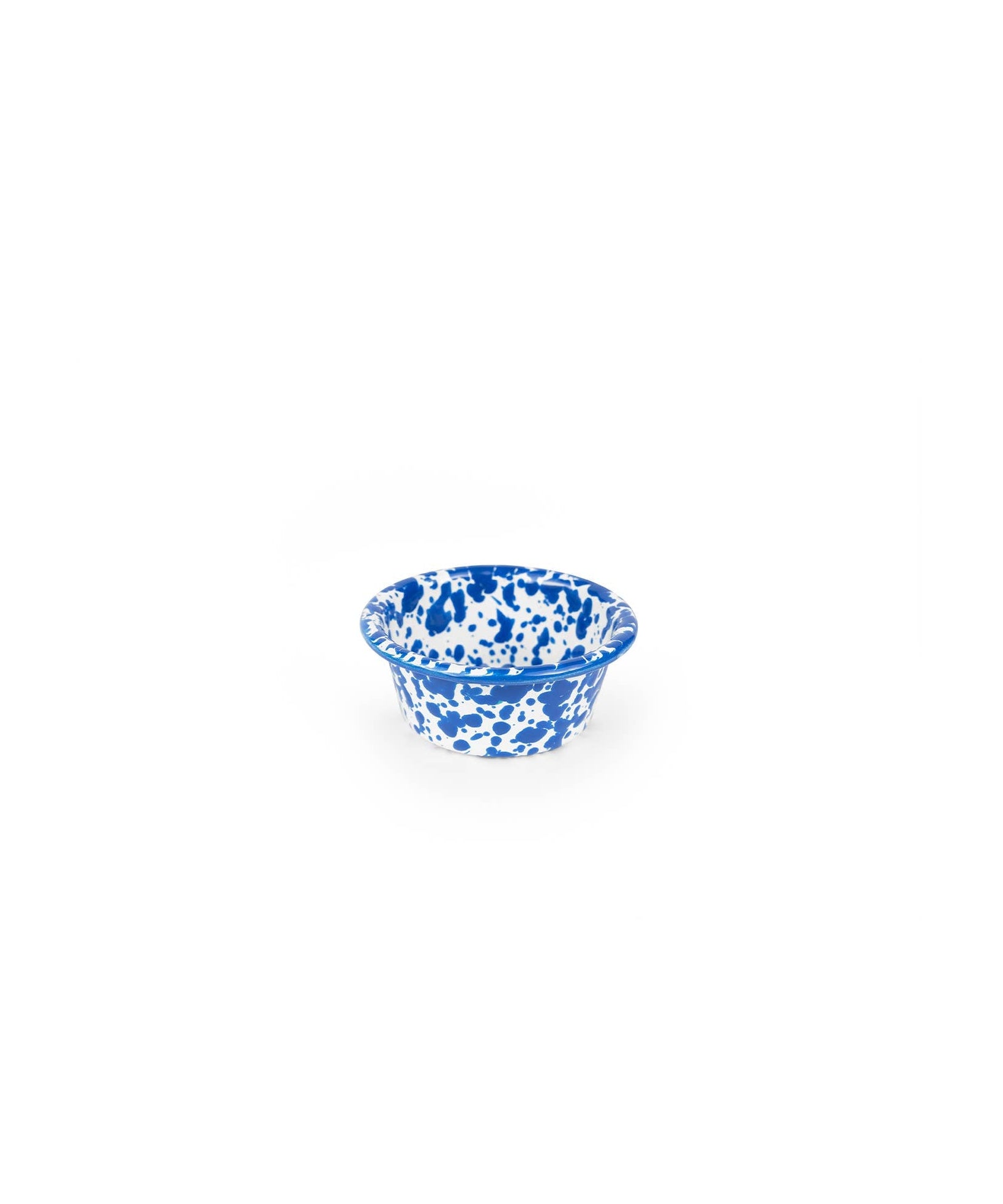 Crow Canyon Home splatter enamelware ramekin, blue and red options