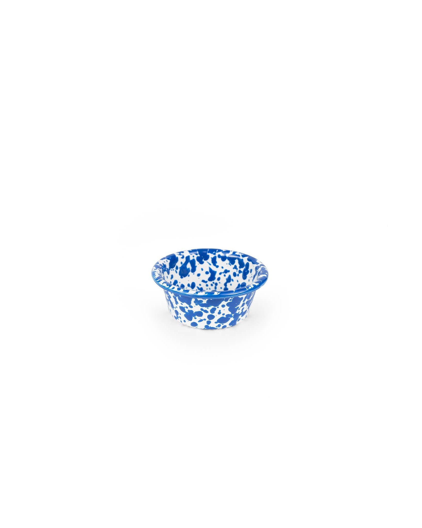 Crow Canyon Home splatter enamelware ramekin, blue and red options