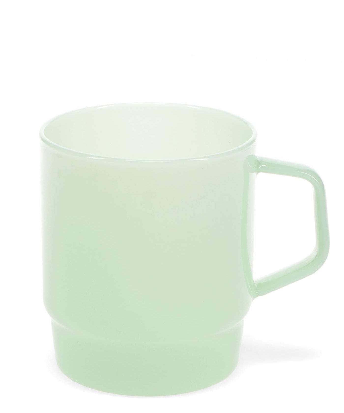 Light green mug on a white background