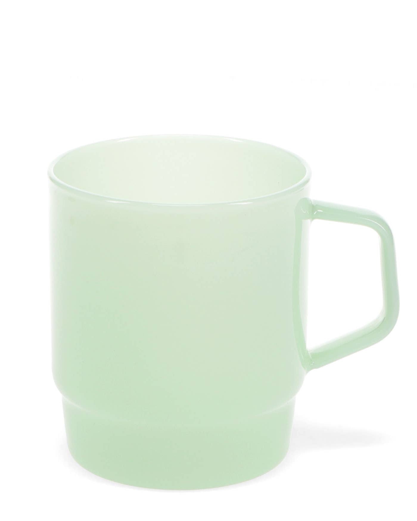Light green mug on a white background