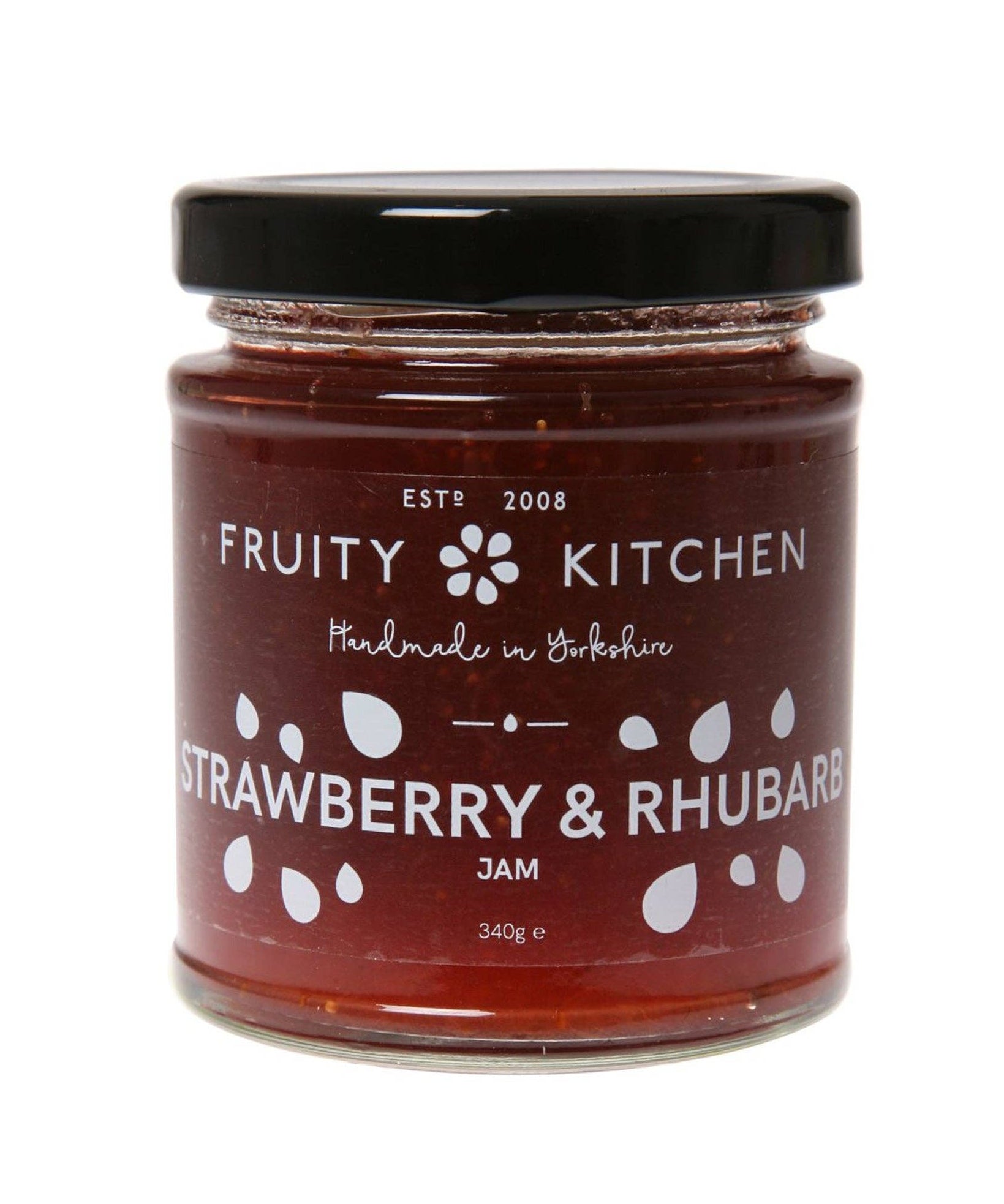 The Fruity Kitchen strawberry and rhubarb jam, 227g jar