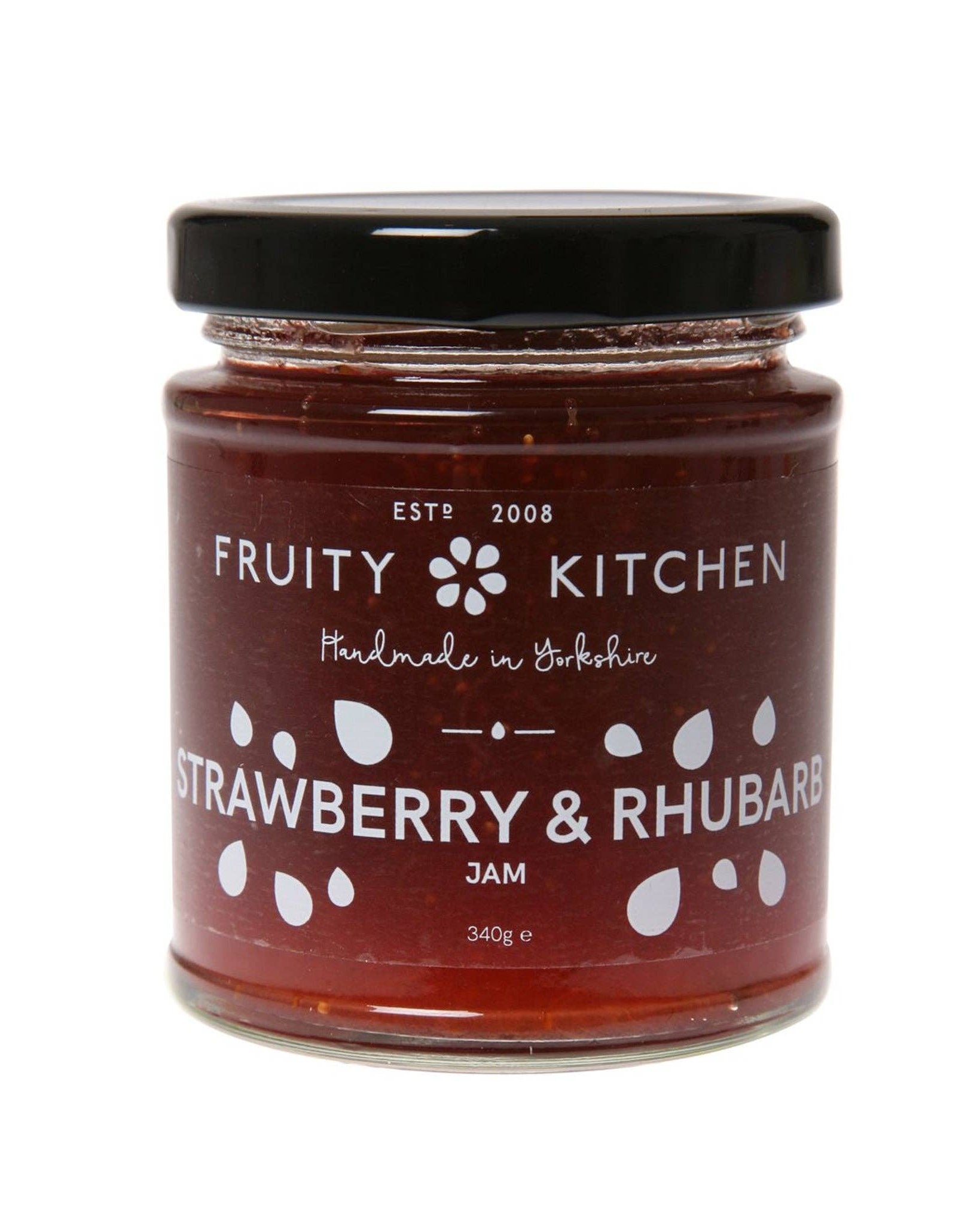 The Fruity Kitchen strawberry and rhubarb jam, 227g jar