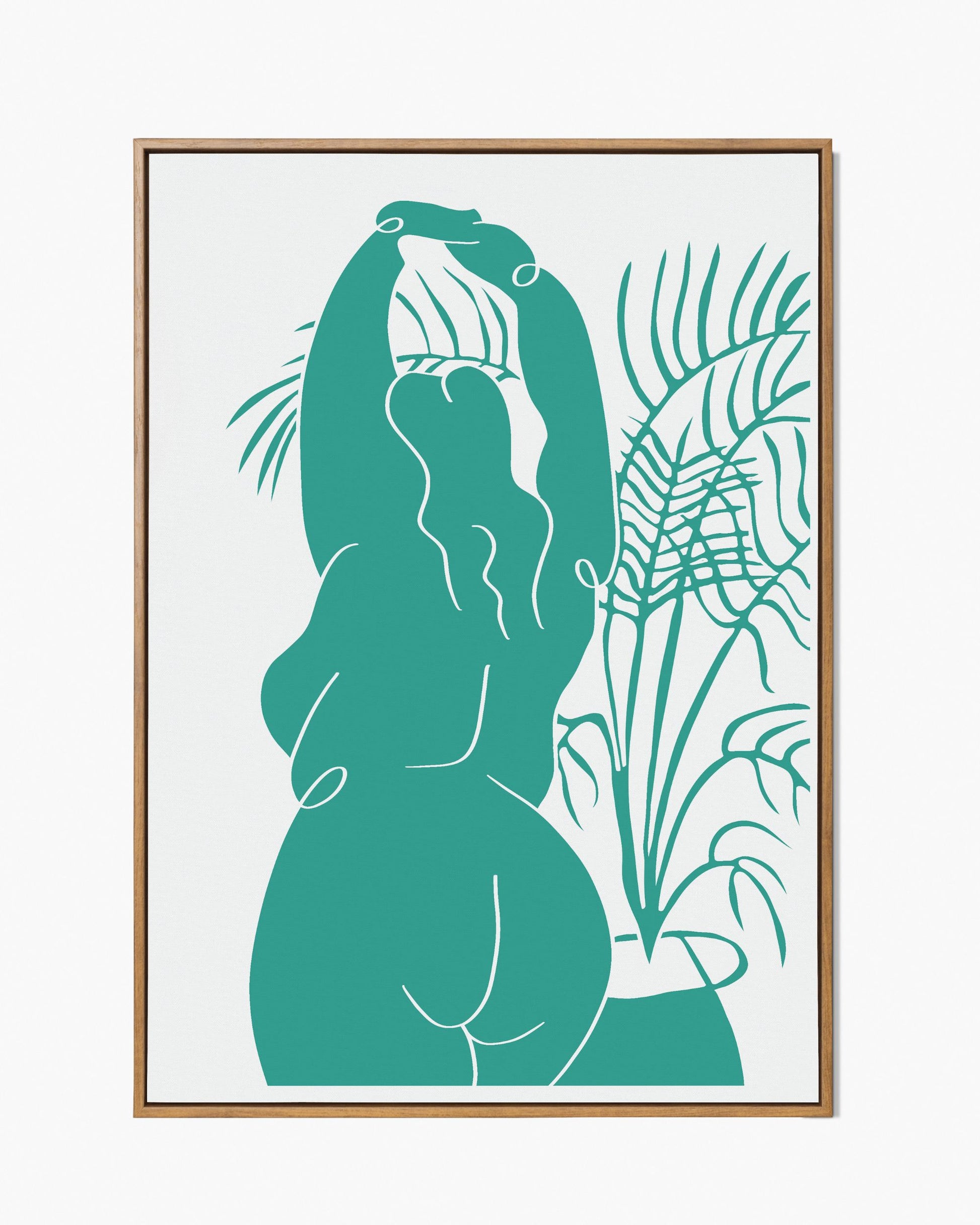 The Every Space StretchA4 or A3 print in teal by Babes and Botanicals 