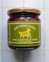 Goat Rodeo Goods Sumac Sliced Pickled Onions | 375g