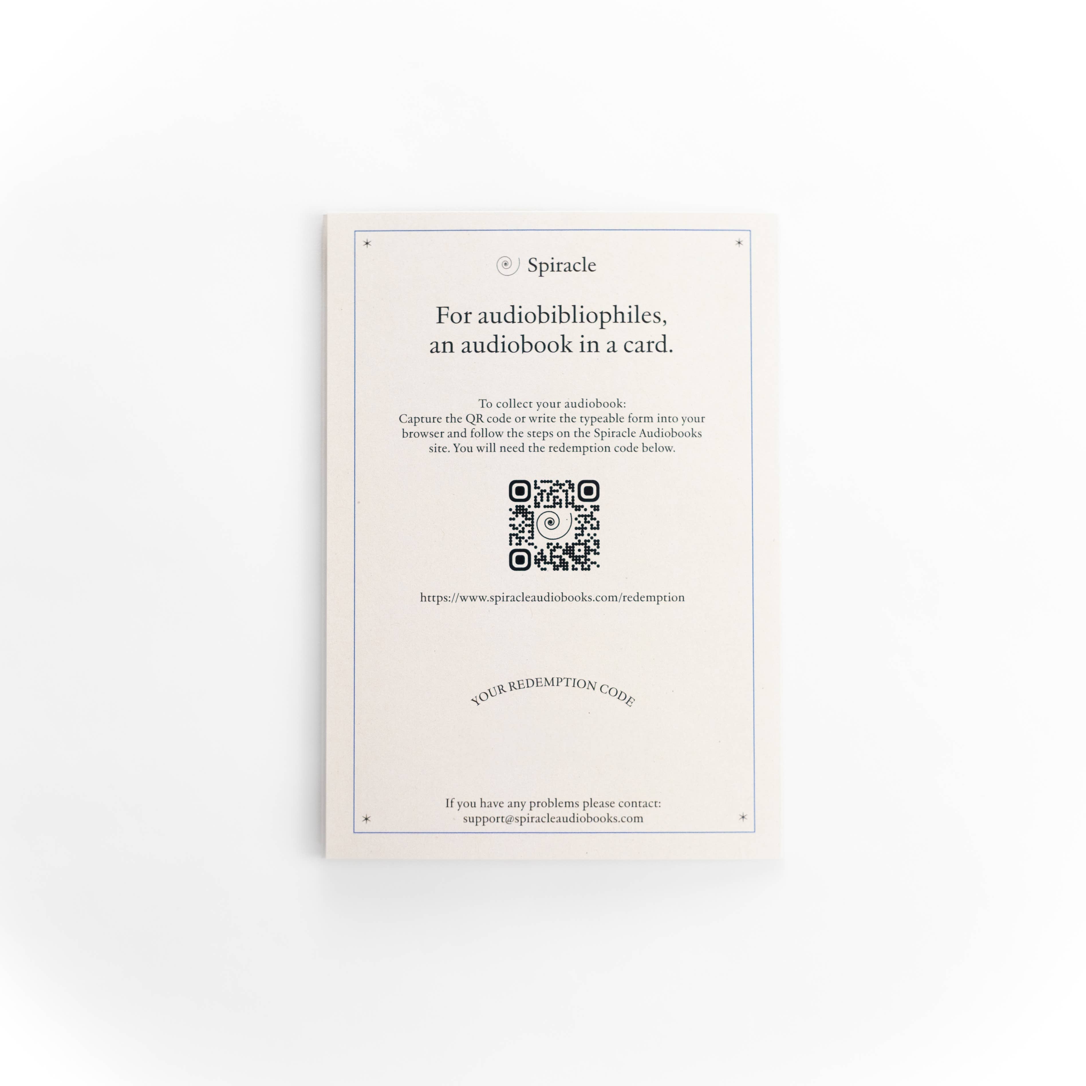 Spiracle Audiobook in a Card, Tao Te Ching read by Tilda Swinton