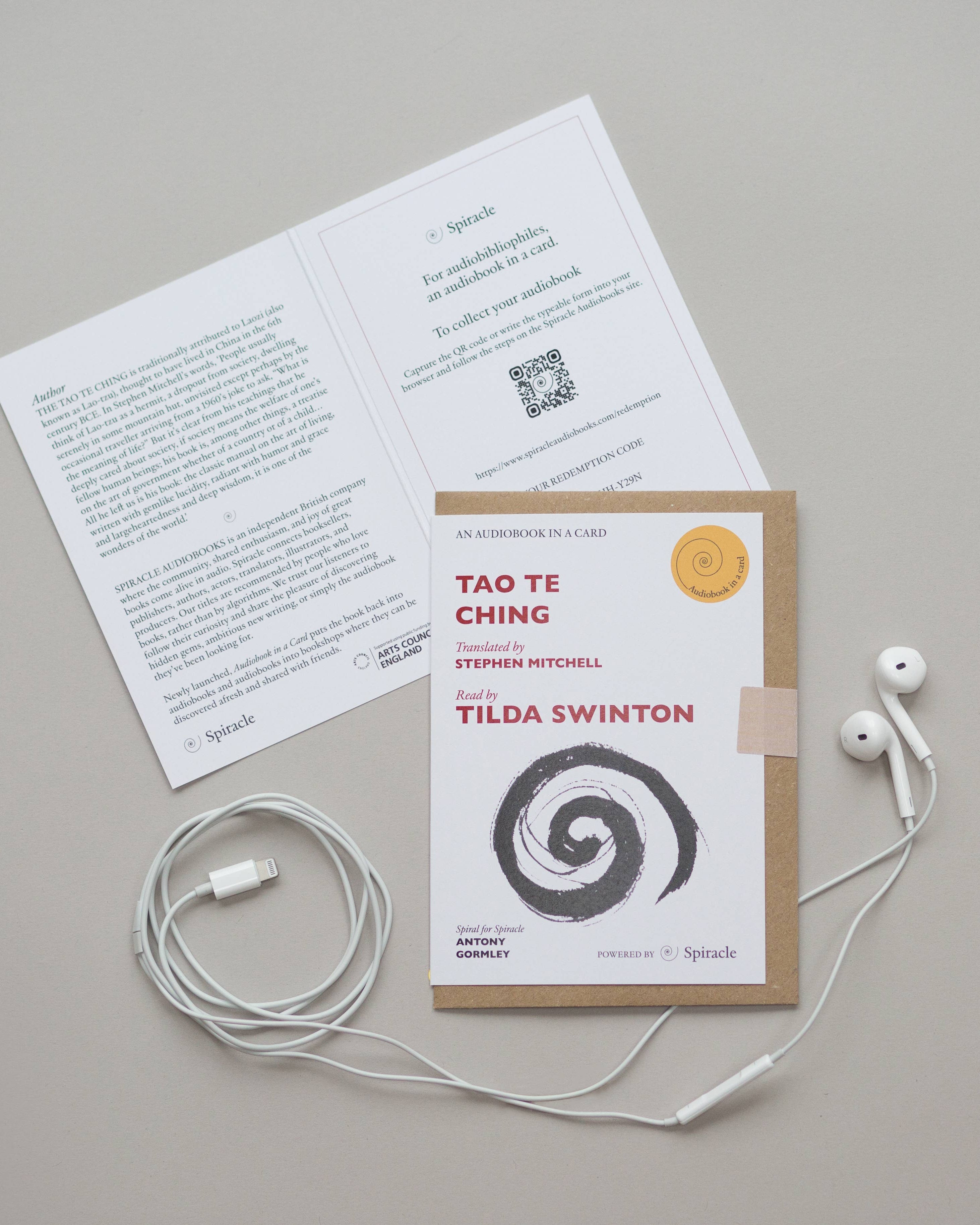 Spiracle Audiobook in a Card, Tao Te Ching read by Tilda Swinton