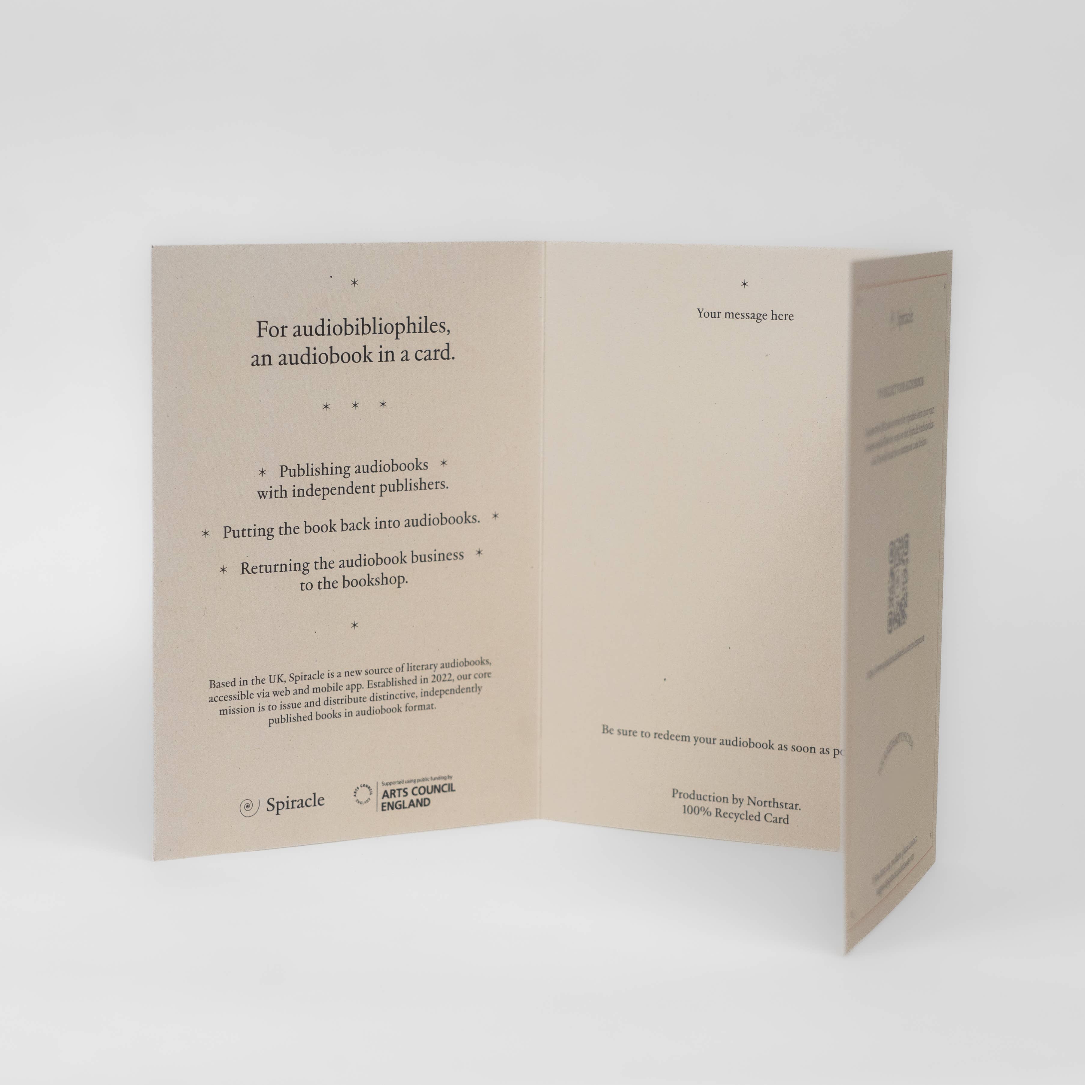 Spiracle Audiobook in a Card, Tao Te Ching read by Tilda Swinton