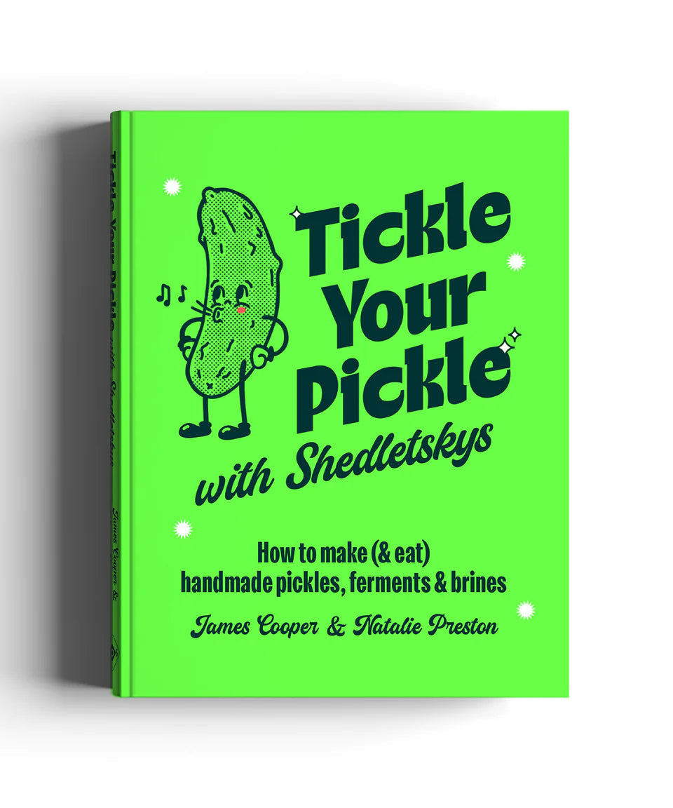 Book titled 'Tickle Your Pickle with Shedletskys' on a white background