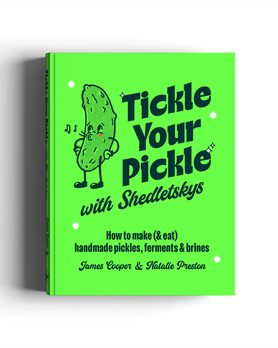 Book titled 'Tickle Your Pickle with Shedletskys' on a white background