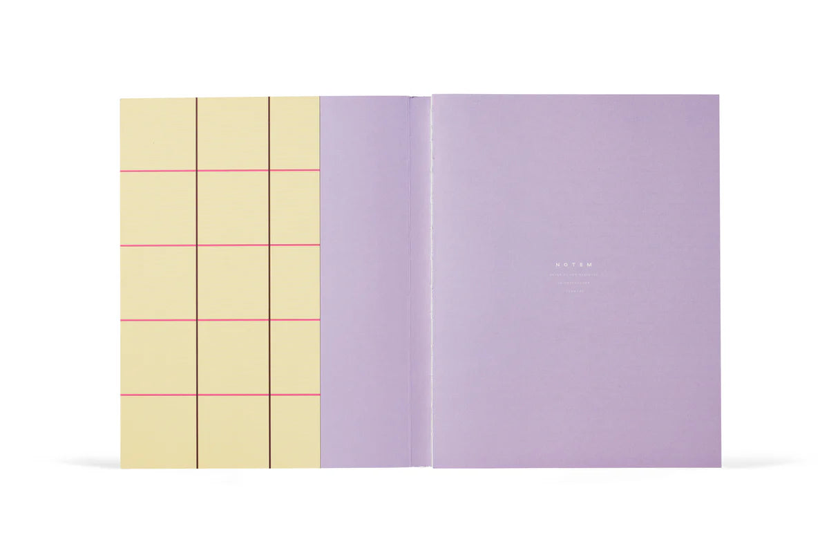 Uma Notebook - Large Flatlay - Yellow Check