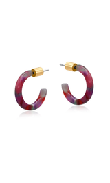 Erato Petite Hoop Resin Earrings