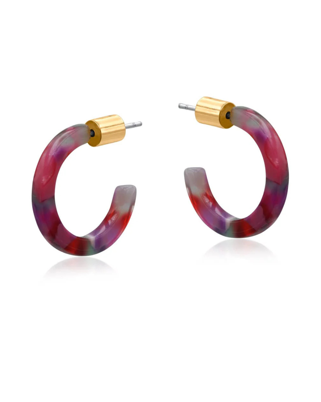 Erato Petite Hoop Resin Earrings