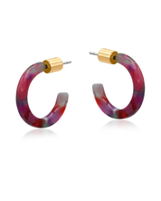 Erato Petite Hoop Resin Earrings