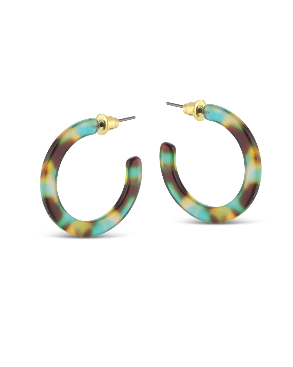Emily Tiny Hoop Resin Earrings