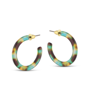 Emily Tiny Hoop Resin Earrings