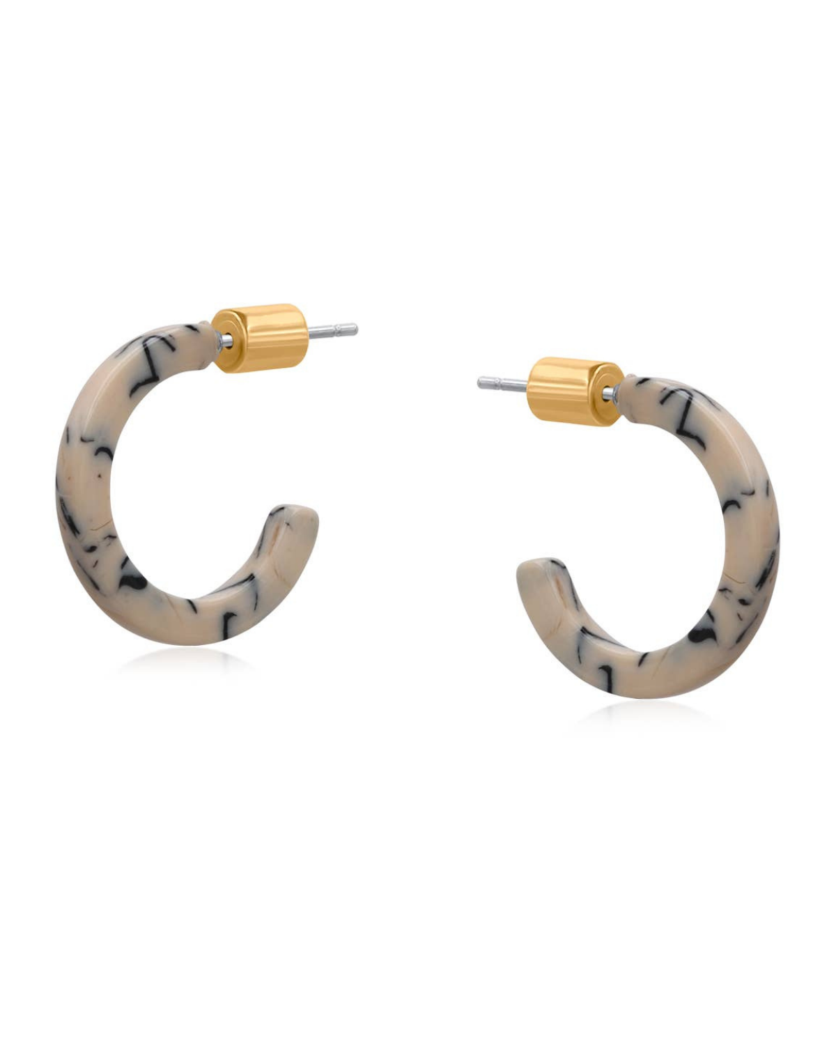 Sunny Petite Resin Hoop Earrings