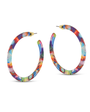 Sophia Hoop Resin Earrings