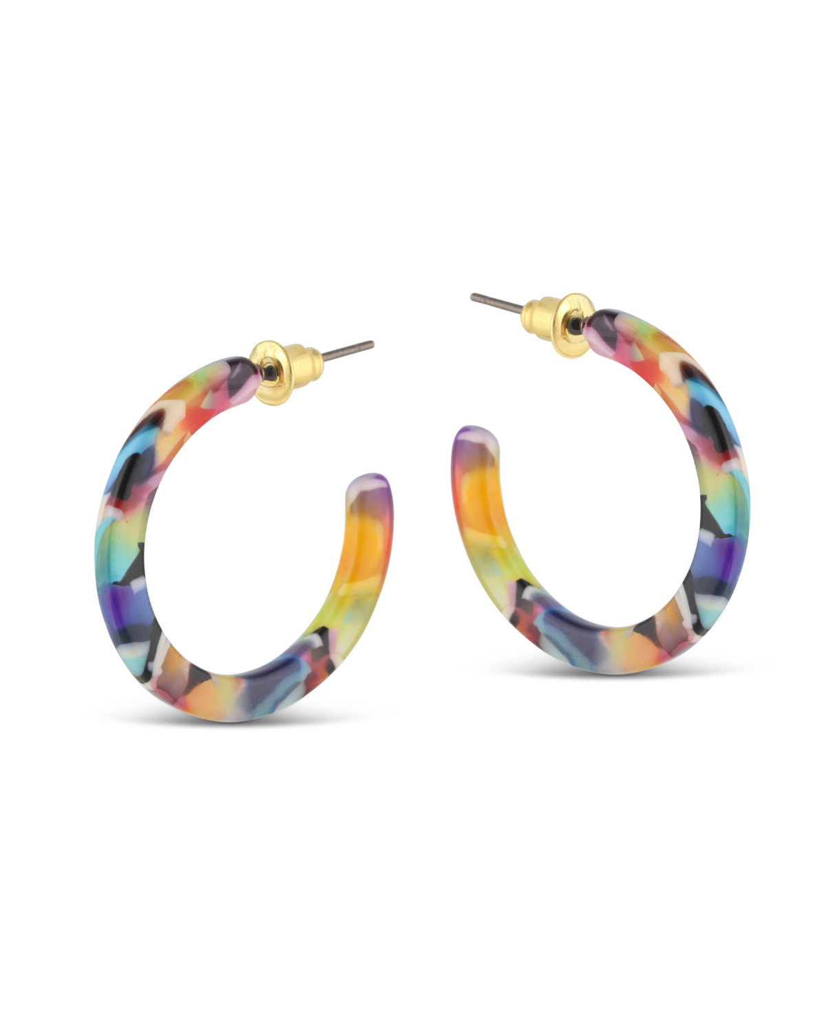 Emily Tiny Hoop Resin Earrings