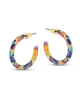 Emily Tiny Hoop Resin Earrings