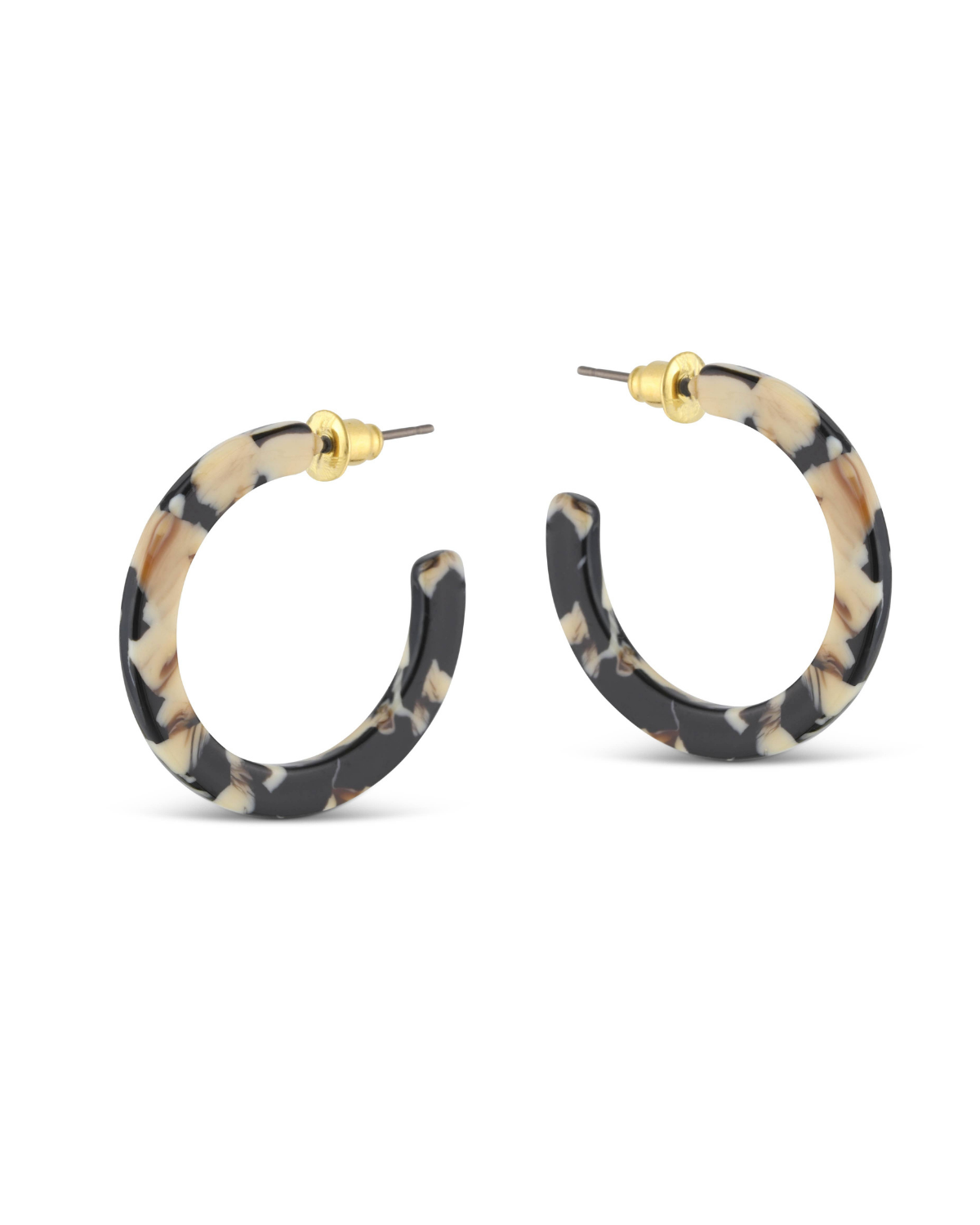 Emily Tiny Hoop Resin Earrings