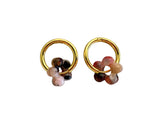 Sardinia Petite Resin Huggie Earrings | Flower Charm