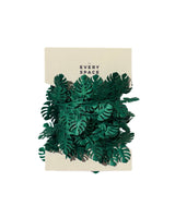 Green Tropical Leaf Satin Cut-Out Ribbon 38mm x 2m