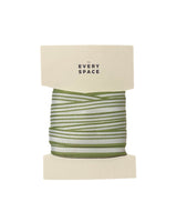 Variegated Stripe Grosgrain Ribbon | Celery & White | 12mm x 5m