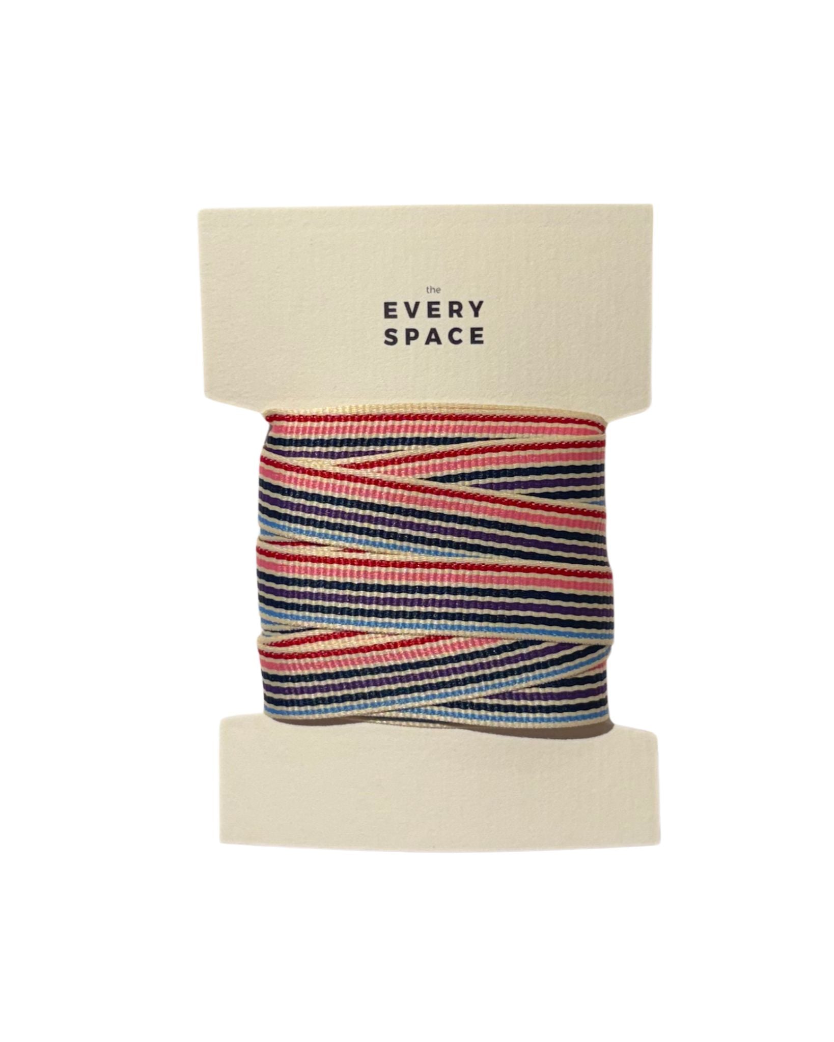 Variegated Stripe Grosgrain Ribbon | Blue, Purple & Red | 12mm x 5m