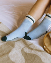 Varsity Socks in Powder Blue