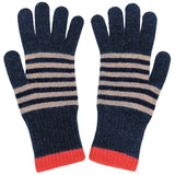Women's Gloves | Lambswool Stripe, Extra Long Cuff