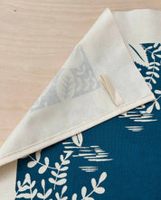Siobhan Watt William Morris Garden teal towel, hand screen printed cotton