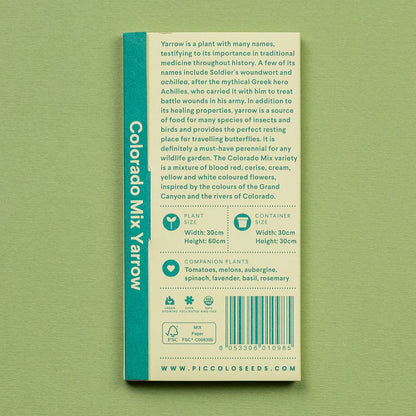 Yarrow Colorado Mix Single Seed Packet by Piccolo