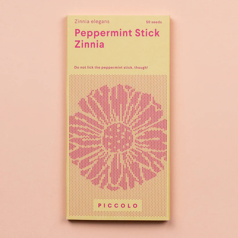 Zinnia Peppermint Stick Single Seed Packet