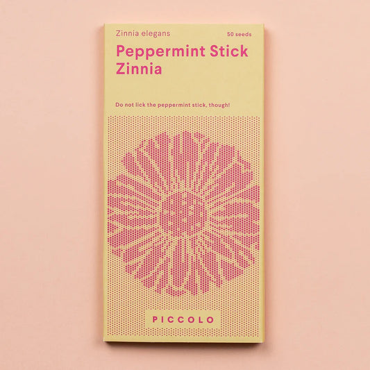 Zinnia Peppermint Stick Single Seed Packet