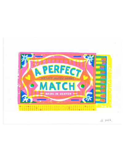 Perfect Match A4 Risograph Art Print