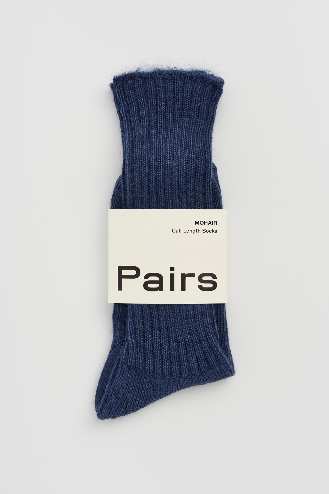 Inky Blue Mohair Socks