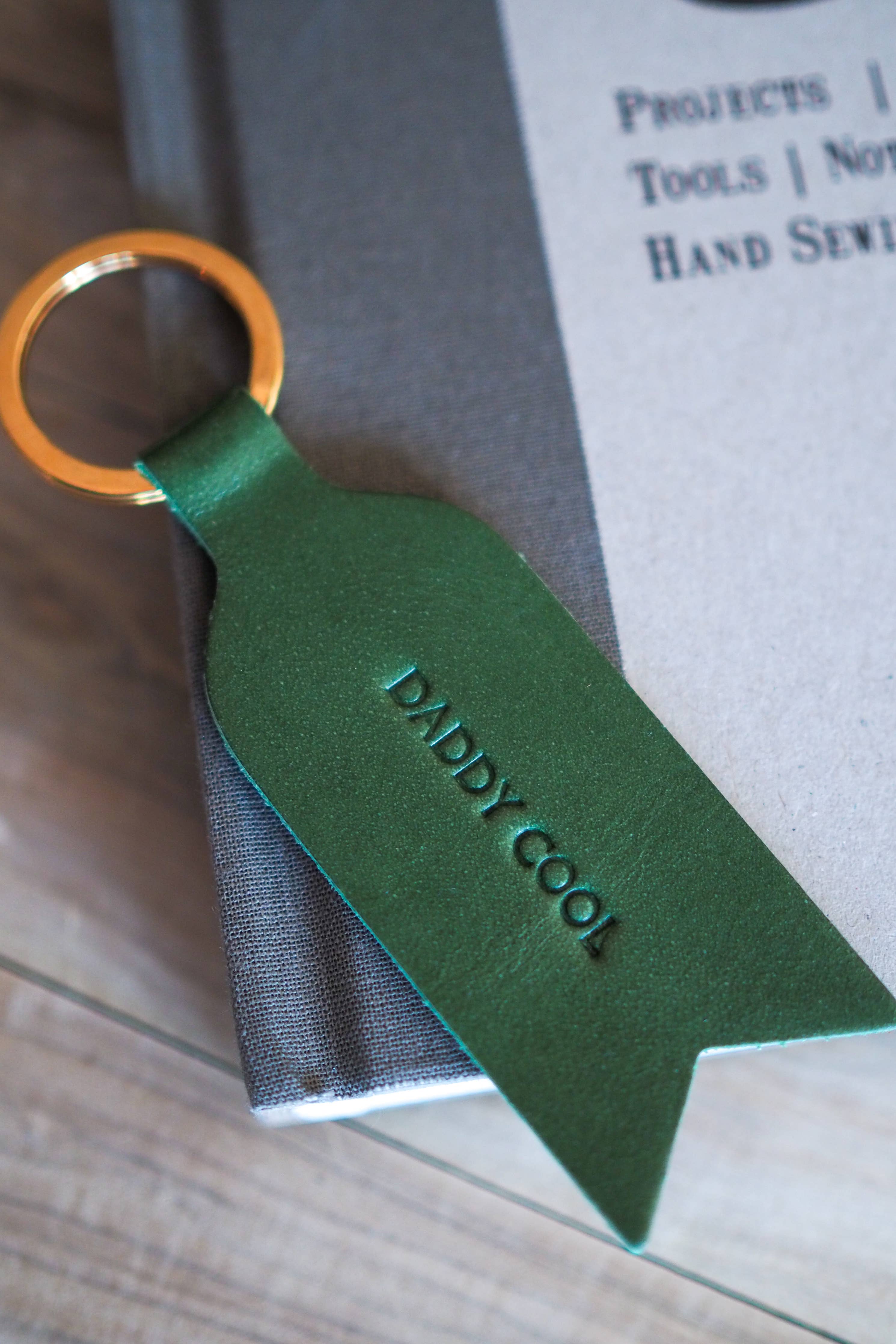 Daddy Cool Leather Keyring