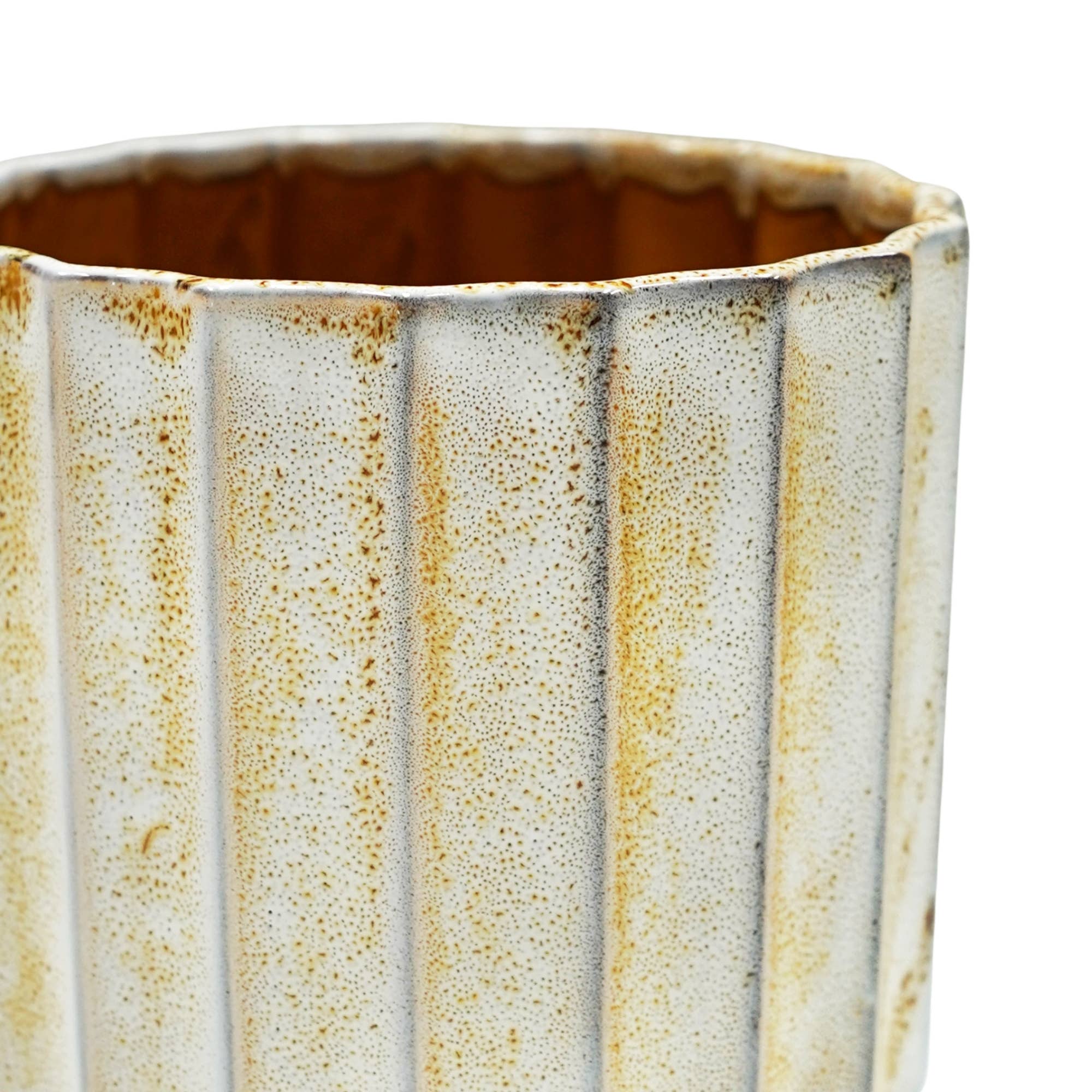 Lugano Scalloped Reactive Glaze Planter 16cm