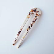 Cocoa Marble Hair Pin