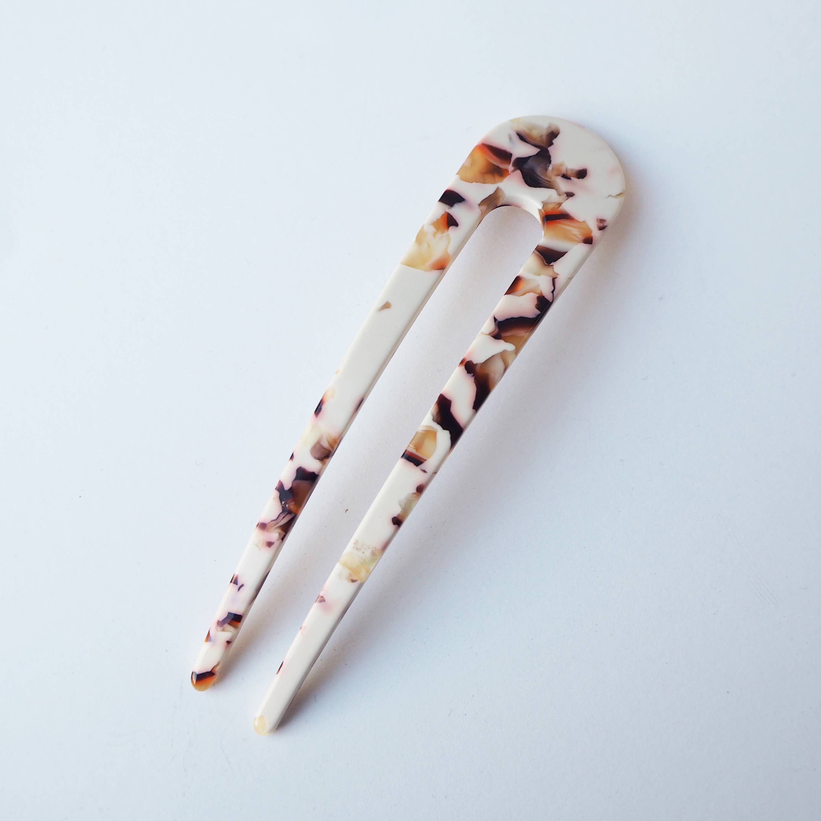 Cocoa Marble Hair Pin
