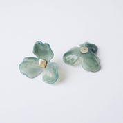 Maxi Bloom Floral Earrings in Seafoam