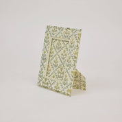Paper Mirchi Block Printed Picture Frame | Floral Lattice Buttercream, 4x6in