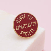Mince Pie Appreciation Society | Burgundy Enamel Pin