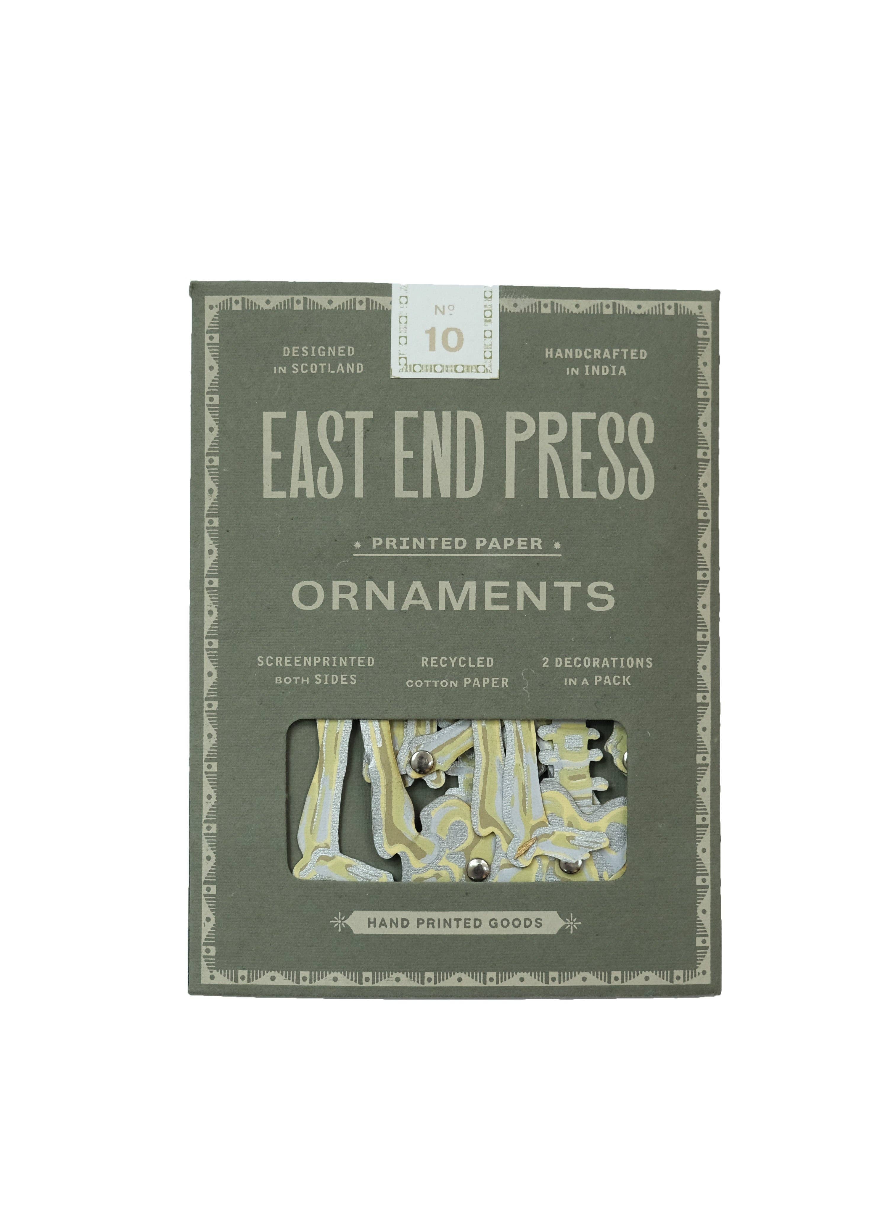 Dancing Skeletons Paper Ornaments