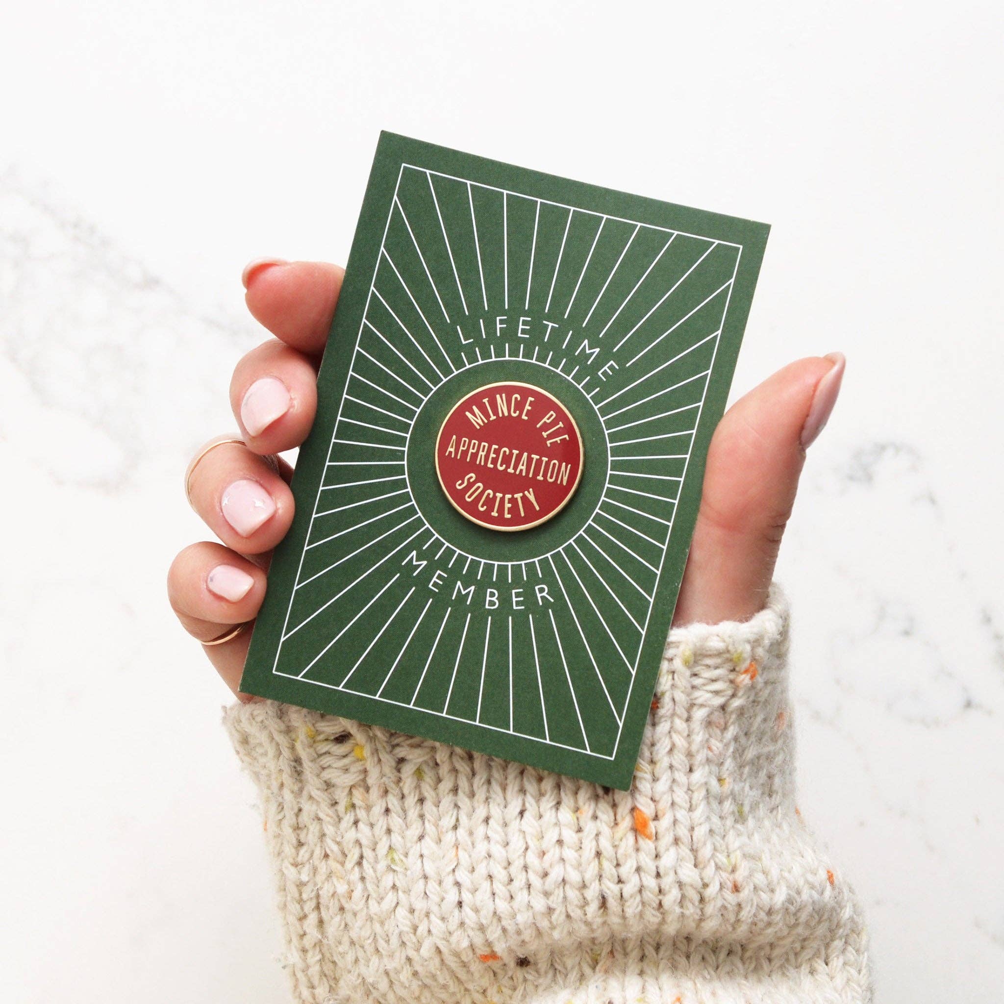 Mince Pie Appreciation Society | Burgundy Enamel Pin