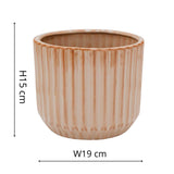 Willow Ribbed Planter H15cm D19cm